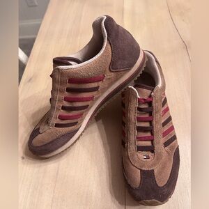 Womens Tommy Hilfiger Casual Suede Sneakers - Tan & Brown size 6